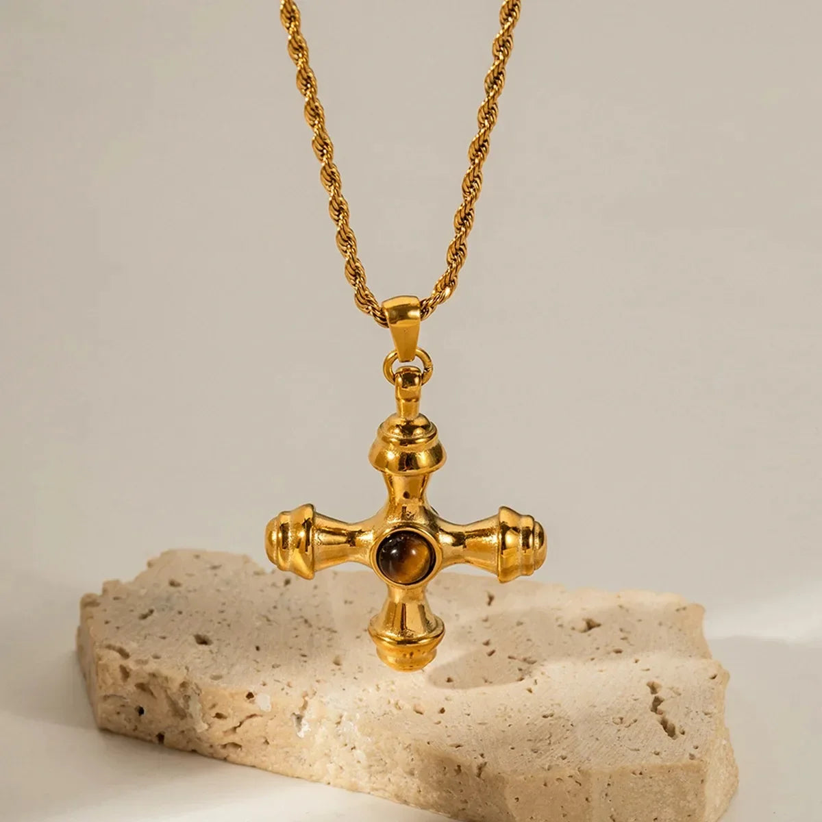Layered2026 Edition Gold Tone Necklace Kit With Resin Stone Pendants Boho Statement Jewelry Gift Idea Fall