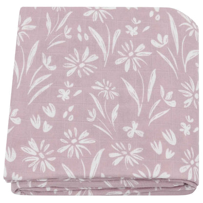 Muslin Bamboo Swaddle Blanket 120x120 Cm Floral Newborn Bedding Fall 2025 Breathable Eco Friendly Baby Gift