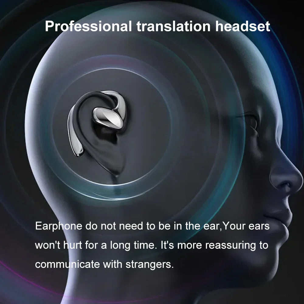 Translator M8 Earbuds - 144 Language Two-Way Device, 97% Accuracy, Music & Calling Support