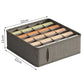 Polyester Sock Bra Organizer Box with 20 Grids - Household Organizers for Drawers & Cabinets