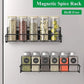 Magnetic Spice Rack Organizer - Household Organizers for Kitchen, Metal Fridge Shelf, 2-Piece Kit