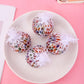Rainbow 6cm Bead Stress Ball Mesh Pinch Pocket Fidget