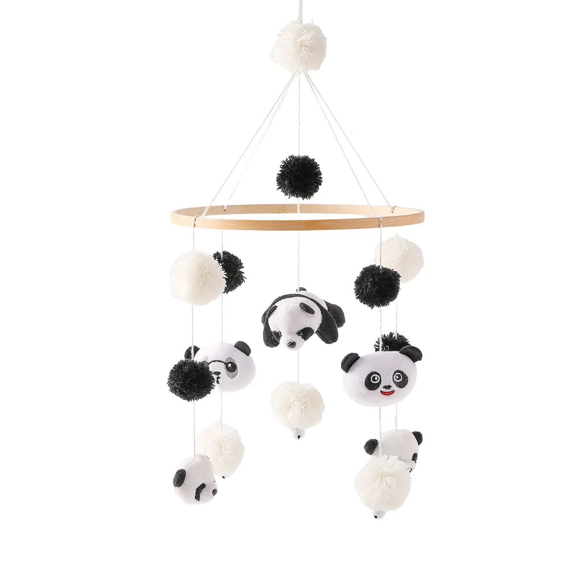 Mobile Baby Wooden Crib Hanging Toy Newborn Nursery Fall 2025 Soothing Music Developmental Gift