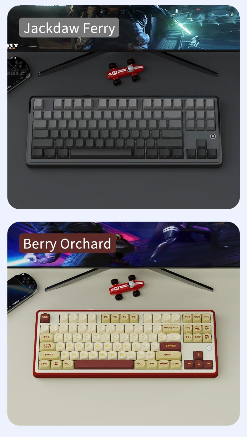 Keyboard Mechanical 87 Key Tri Mode RGB Hot Swappable