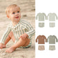 Long-Sleeve Rash Guard Top, Shorts, Polyester, Summer Beachwear – Fast-dry Unisex Baby Swimwear 2-Piece Kit