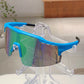 Sports Oversized Sunglasses Men, 2025 Punk Mirror Anti-UV Riding Shades