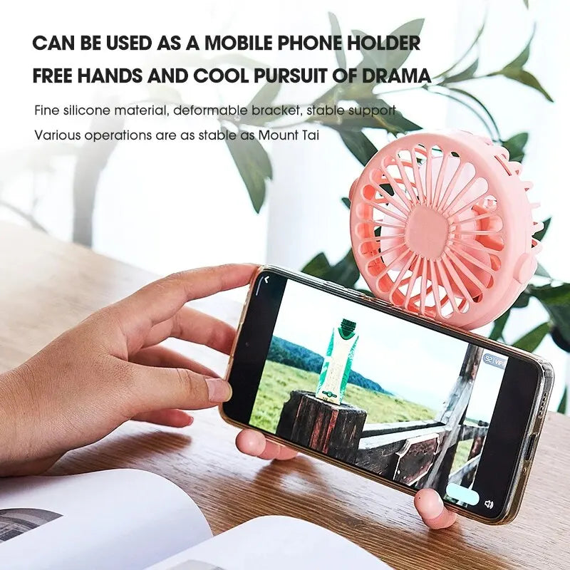 Travel-Friendly Oscillating Pram Fan Mini Hand-Held Baby Fan USB Operated Clip-on Flexible Tripod for Car Seat Use