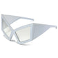 Cat Oversized Eye Sunglasses Women Red UV400 Shades Retro Gradient Fashion