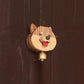 Shiba Wooden Inu Wind Chime Doorbell - Magnetic Shopkeepers Bell for Door Opening
