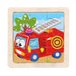 Wooden Kids Jigsaw Puzzle - Montessori Cartoon Animal Vehicle Educational Toy for Children