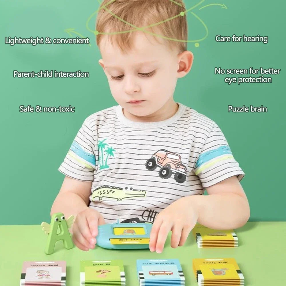 Interactive Educational Toy Flash Card Learning Machine for 2-6 Year Olds, Screen-Free Learning with Audio Function-4