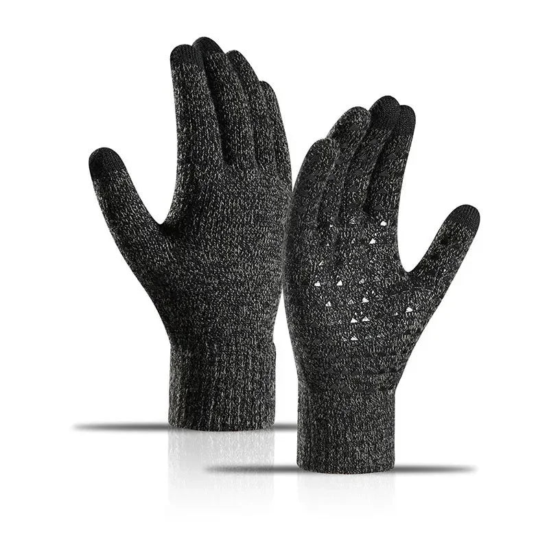 Gloves Winter Thermal Knit Touchscreen Outdoor Running Cycling Driving 2026 Winter Essentials Gift