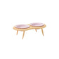 Cat Ceramic Bowl Kit Height Flexible Elevated Wooden Stand Double Food Water Bowls Fall 2025 Mess Free Feeding