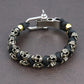 Skull Paracord Bracelet Gothic Wristband Halloween 2026 Gift Idea Flexible Braided Jewelry