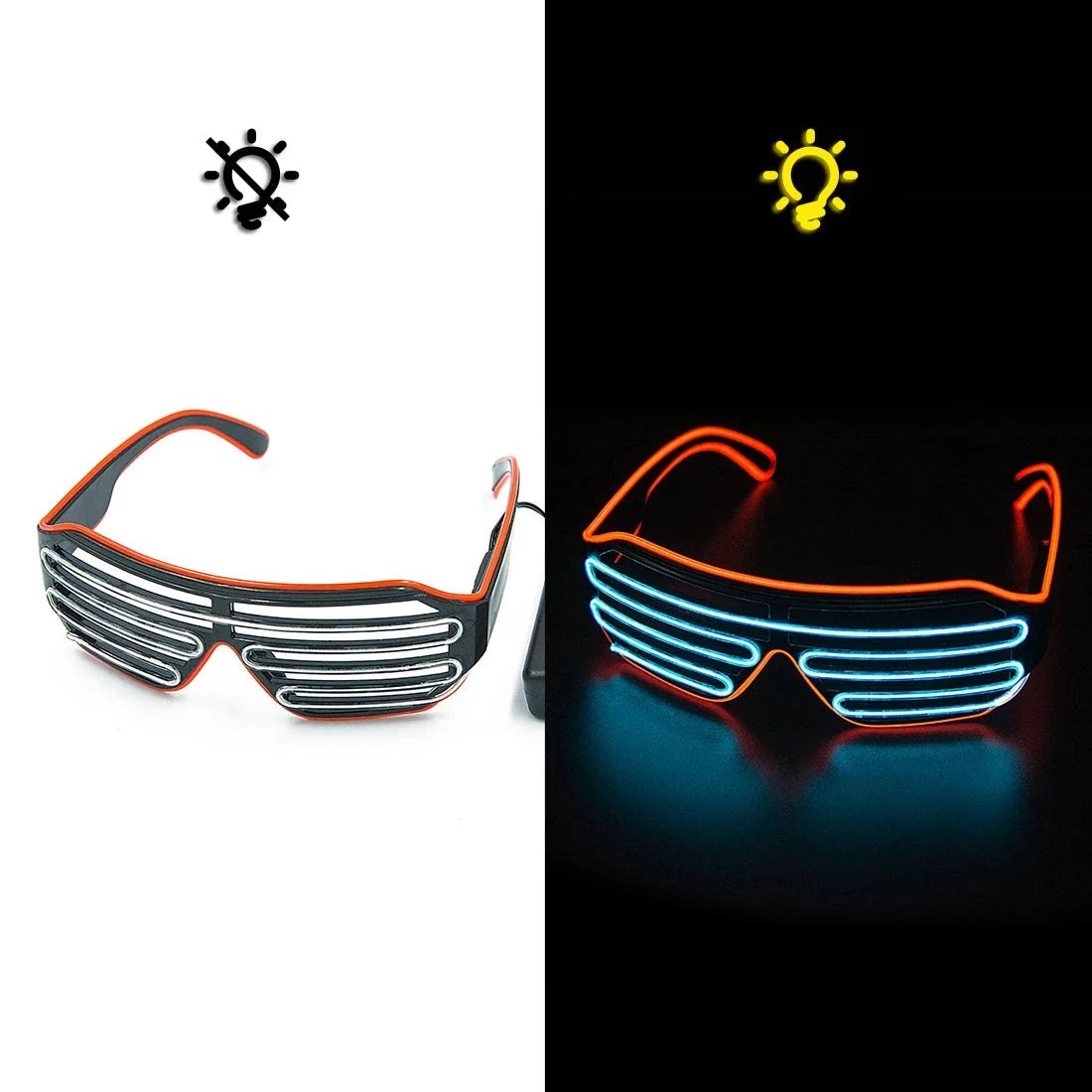 Glasses Glowing LED Luminous Neon Sunglasses for Christmas Party Prop