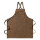 Canvas Apron Flexible Crossback Work Apron For Kitchen Chef Restaurant Cafe Fall 2025 Sturdy Pockets