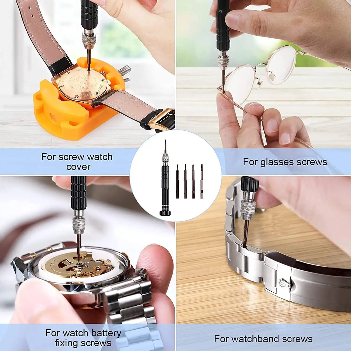 Watch Repair Device Kit All In One 32-Piece Kit Fall 2026 DIY Repair Kit With Screwdrivers Case Opener Tweezers