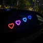 Window Car Neon Light Heart Shaped LED Interior Lamp TikTok Viral Fall 2026 Solar Powered Wiring Free