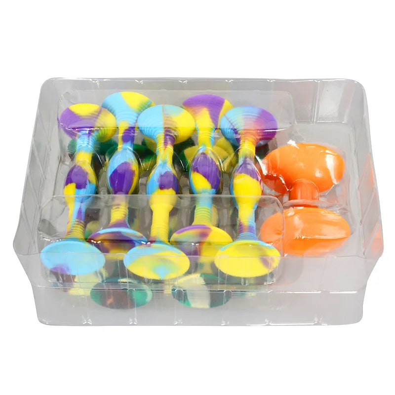 7PCS Silicon Darts Game Kit - Sticky Suction Baseball for Outdoor Fun, Adult Decompression