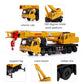 Alloy Scale Diecast Engineering Crane Toy - 360° Rotating, Four-Wheel Steering Model for Kids