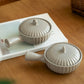 Single Ceramic Handle Bowl With Lid Japanese Style