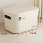 Beige PP Ins Style Storage Box with Lid - Household Organizers for Dustproof Clothing & Toys