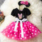 knee-length polka-dot tutu, cotton-polyester-voile, birthday party – Light girls' Minnie Mouse dress