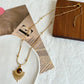 Layered2026 Edition Gold Tone Necklace Kit With Resin Stone Pendants Boho Statement Jewelry Gift Idea Fall