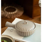Single Ceramic Handle Bowl With Lid Japanese Style