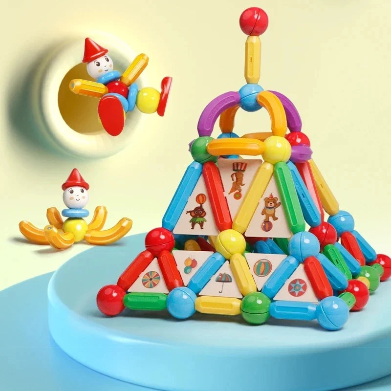 Magnetic Building Blocks Kit - Kids Educational Toy with Magic Magnet Sticks & Balls for Creative Play, Ideal Gift for Boys and Girls