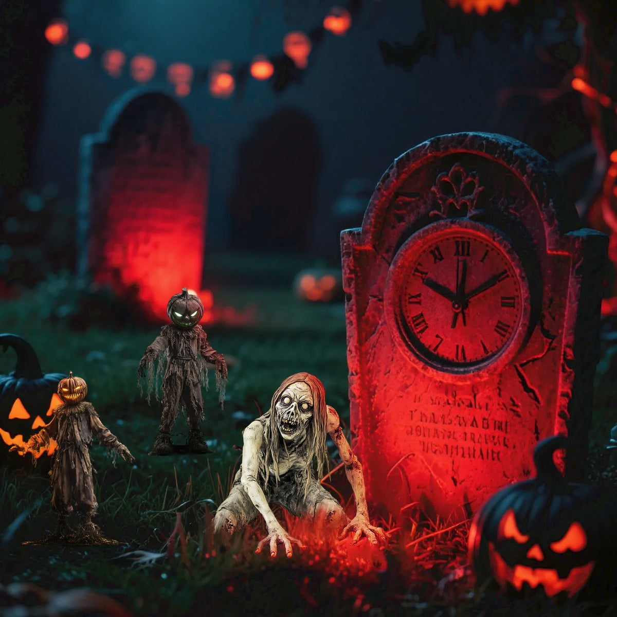 Halloween Yard Stakes Plastic Spooky Cartoon Garden Ornaments Fall 2025 Outdoor Courtyard Decor Simple Setup