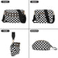 checkered nylon, box shape, travel and daily use – Multi-Use unisex crossbody bum bag
