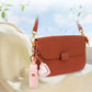 Free 1+1 Birkin Inspired Mini Hand Bag - Mini Leather Lipstick Bag Charm Keychain