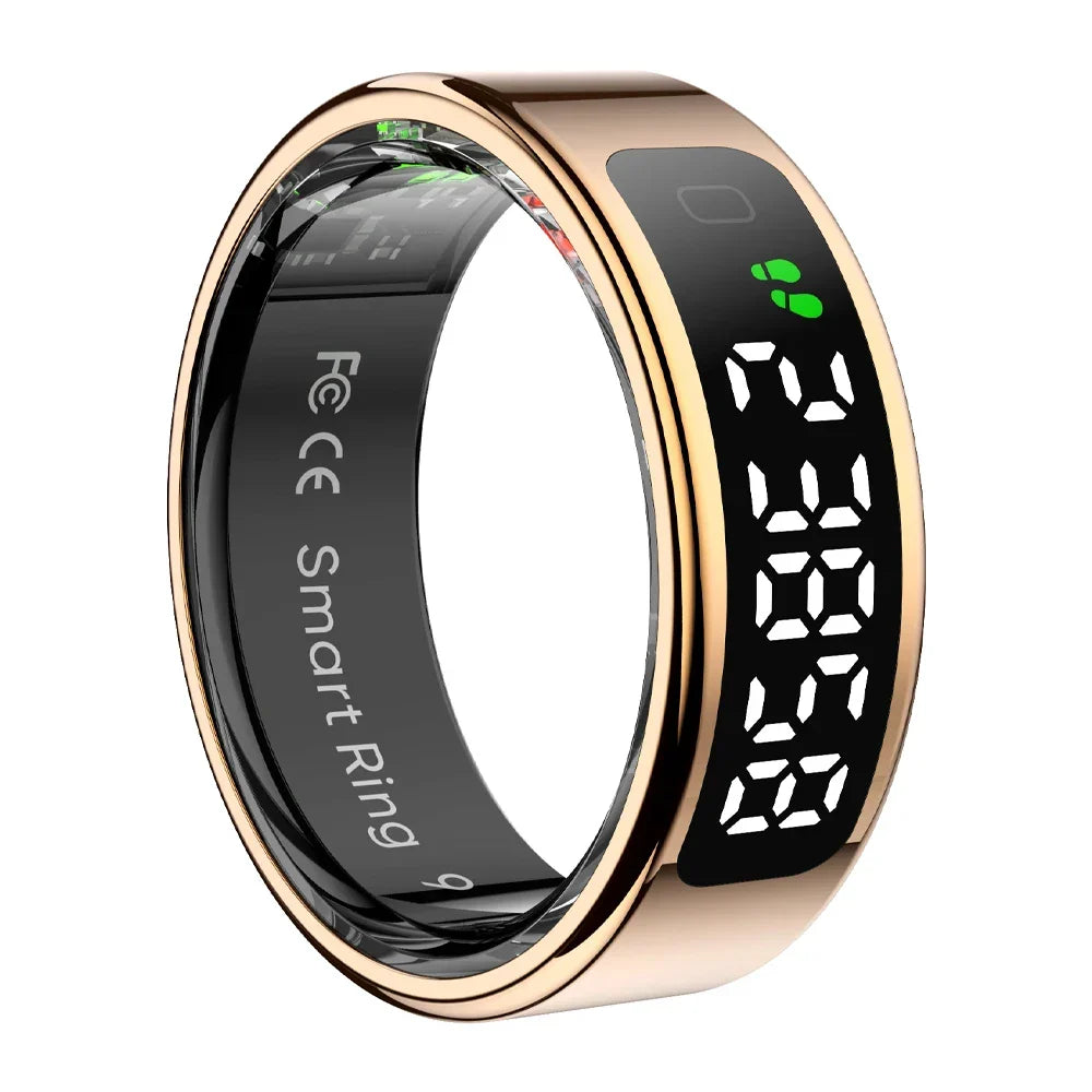 Smart Ring Health Monitor Wearable 5 ATM Water-Resistant Cordless Charging Fall 2025 Trend Gift