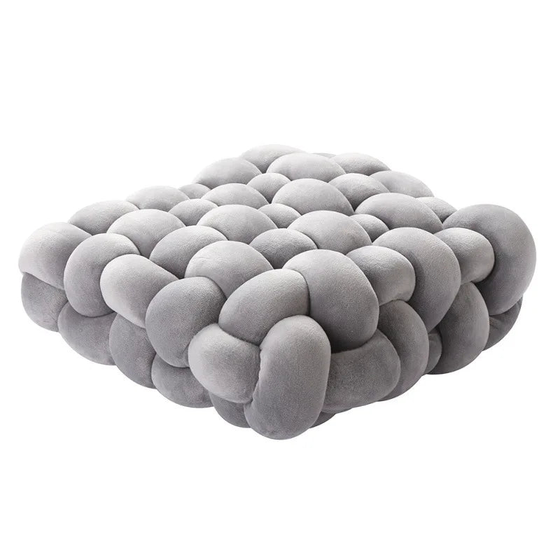 Pillow Knot Plush Square Hand-Woven Throw Cushion Living Room Decor Fall 2025 Cozy Support Decorative Accent