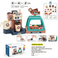 Pretend Play Coffee and Bakery Kit with Cash Register and Kitchen Accessories for Kids