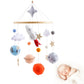 Rocket Wooden Crib Mobile Newborn Sensory Toys Soothing