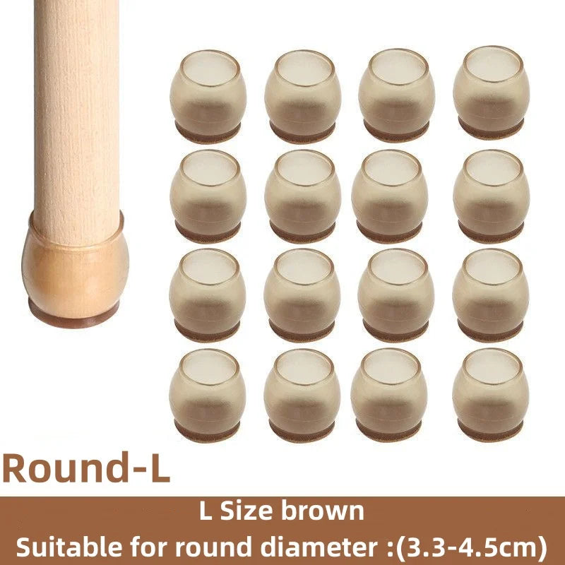 Floor Protectors Chair Feet Leveling Mat 2026 – Silicone Anti-Slip Furniture Leg Pads 16-Pack