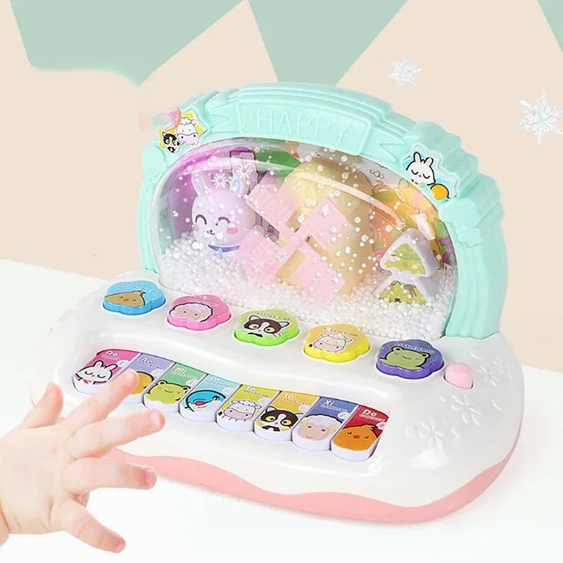 Kids Cartoon Electronic Piano with Animal Sounds and Lights - Educational Musical Instrument Toy for Ages 3+, Great Birthday Gift
