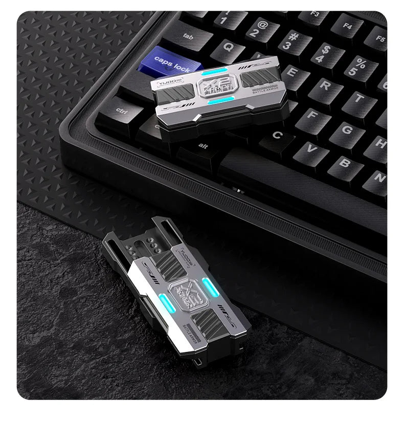 Push Luminous Slider Metal Fidget Toy EDC Stress Relief
