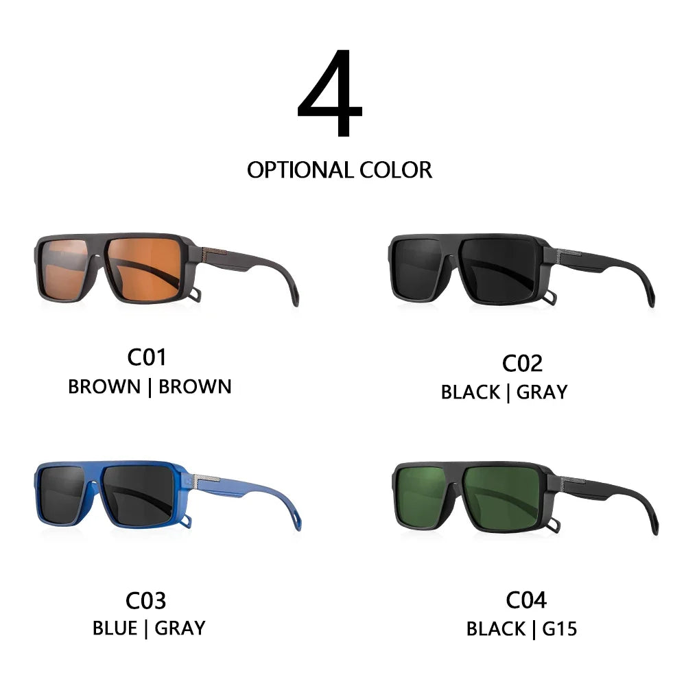 Timeless Square Polarized Sunglasses for Men Women Fashion Sports Shades