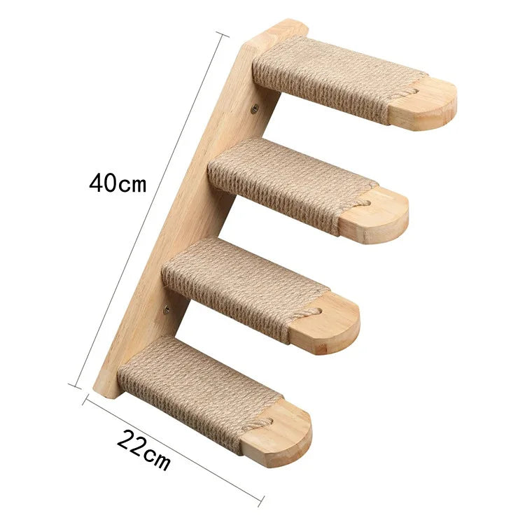 Cat Tree Wall Mounted Hammock Kit Vertical Climbing Cat Furniture Fall 2025 Space Saving Scratching Playground