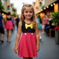 girls' Breathable dress - lace-up sling, sleeveless, flowy, polyester, for summer