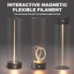 Cordless LED Table Lamp - Battery-Powered Magnetic Design, Touch Sensor, Dimmable for Bedroom