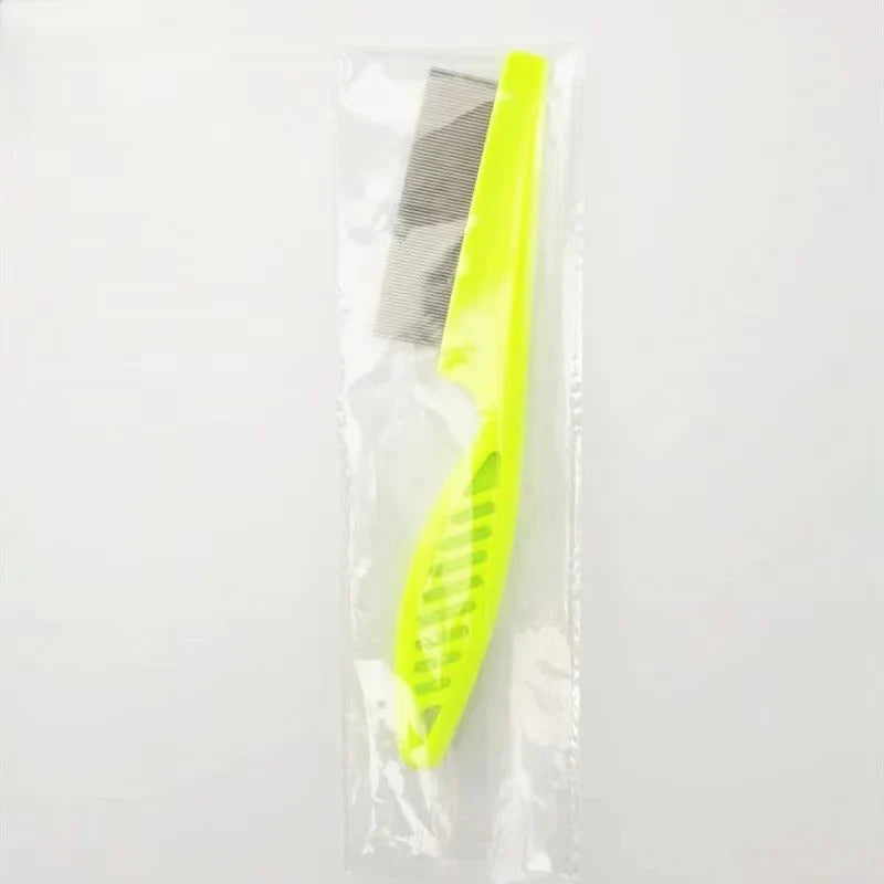 Stainless Steel Pet Grooming Comb - Flea & Shedding Brush for Cats & Dogs, Massage Device