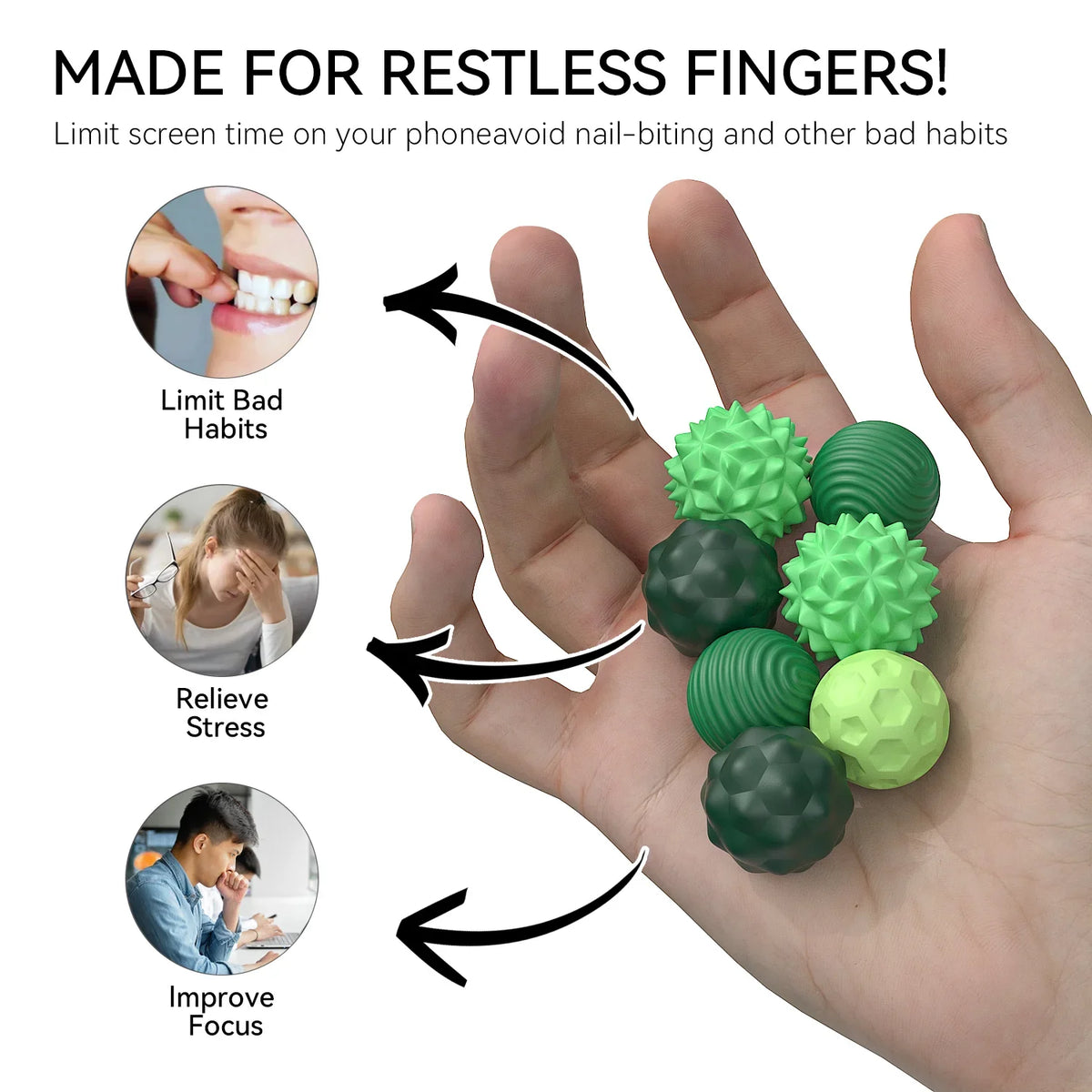Ball Magnetic Fidget Toy Silicone Sensory Stress Relief