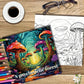 Book Coloring 22 Page Psychedelic Forest Stress Relief Activity Gift Fall 2025 Trend