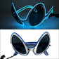 LED Neon Glasses - Glow Sunglasses for Parties, EL Wire Neon Glasses for Kids & Adults