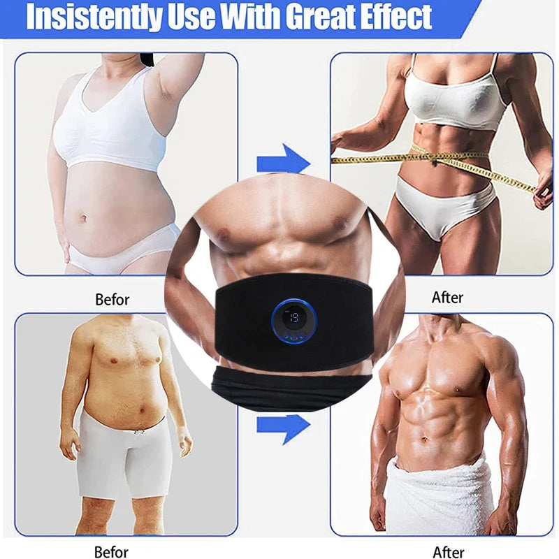 Muscle Stimulator Vibration Toning Waist Massager for Men Women 2026 – EMS Abdominal Trainer Slimming Belt