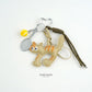 Rope Braid Bag Charm Leather Dachshund Keychain Aesthetic